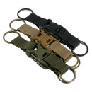 Outdoor Military Belt MOLLE Webbing Buckle Hanging Carabiner Key Hook Khaki