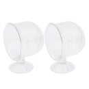 2x Glass Feeding Cup Fish Feeder Shrimp Red Worms