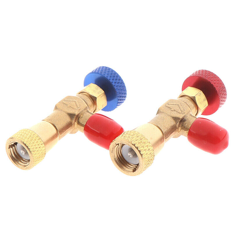 2pcs R410A R22 Refrigeration Charging Adapter for 1/4" Safety Valve Service BX