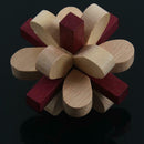 Wooden Double Color Plum Lock Lilac Locks Logic Puzzle Burr Puzzles Brain T Z2P5