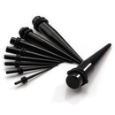 Ear Piercing Stretching Kit 00G-16G Tapers Plug Tunnel Stretcher Black  AS_A Bj