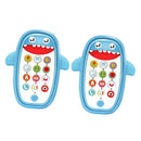 2x Infants Shark Music Phone Toys Lights Music Play and Learn 6+ Months blue