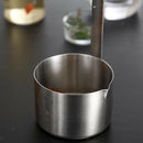 Long Handle Stainless Steel Wine Dipper Sauce Ladle Flat Bottom Spoon 50ml