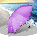 New Lady Princess Magic Flowers Dome Parasol Sun/Rain Folding Umbrella Prai D5N4