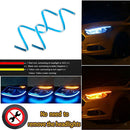 2xFlexible Tube LED Strips Daytime Turn Signal Lights 60cm Blue+Yellow