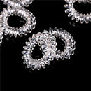 10x Clear Elastic Telephone Line Wire Hair Band Ropes Holders Head Accessory OZ