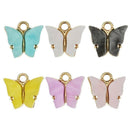 Fashion 10X Butterfly Setting Acrylic Charms Lovely DIY Animal Pendant Jewelry