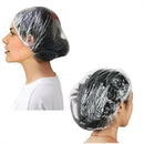 100pcs Clear Waterproof Disposable Bathing Shower Caps for Women Men Hair Salon