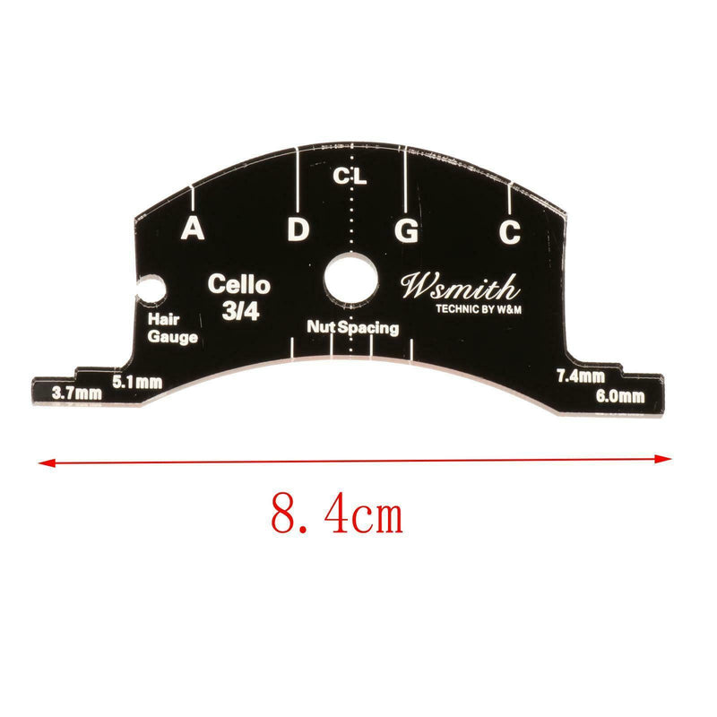 5PCS Cello String Bridge Mold Template for 1/2 3/4 4/4 Cello Instrument