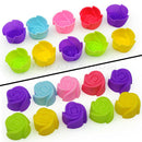 10 Silicone Rose Muffin Cookie Cup Cake Baking Mold Cake Decorating Suppli JYJ