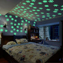50Pcs Fluorescent Snowflake Luminous Star DIY Creative Decorati%!