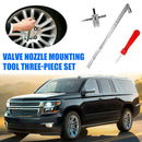 Valve Core Remover Metal Valve Stem Puller 4 Way Tool for Car Bike Tire Repair