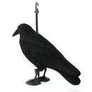Garden Flocked Hard Plastic jet black Crow Decoy Hunting Stand Body Feet St