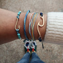 4pcs Boho Ethnic Weave Rope Bracelet DIY Beads Bangles Jewelry (Style 2) A