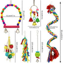 Birds Swing Toys,Parrots Chewing Hanging Perches With Bells Toys For Love B