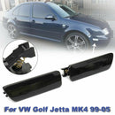 1 Pair Black Bumper Side Marker Light For Volkswagen Golf Jetta MK4 1999-20 J7G5
