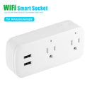 2 USB Ports US Plug WiFi Socket Smart Power Timing Outlet Switch Voice Control