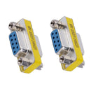 2pcs DB9 Female to Female Adapter Gender Changer Serial RS232 Coupler Converter