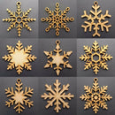 10X Christmas Tree Xmas Wood Chip Hanging Pendant Ornaments Decor DIY Craft