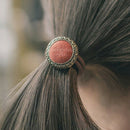 4pcs Retro Cloth Button Hair Holders Rubberband Elastics Girl Hair Accessories Z