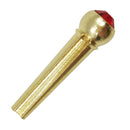 Set of 6 Red Crystal Bridge Pins Copper for Acoustic Guitar Accessory