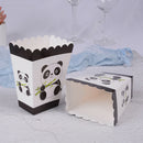 6pcs Panda Party Popcorn Box Happy Birthday Party Candy Boxes for Kids Gifts JR