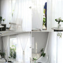 2pcs Patio Door White Chiffon Sheer Curtain Bedroom