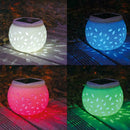 LED Ceramic Stone Solar Powered Light Table Garden Lamp Outdoor NEW Ceramic Z6Z2