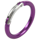 purple round shape keyring carabiner buckle 5 cm diameter Y1X3