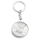 Calendar Key Chains Ring Metal Round Car Bag Pendant Keyring Holder Jewelry