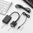 VGA To HDMI Output 1080P HD Audio TV AV HDTV Video Cable Converter Adapter
