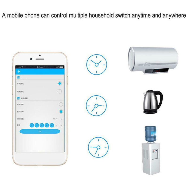 Wireless WiFi Switch Light Remote Control Automation Module Timer Socket