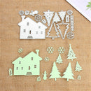 Christmas Tree Snowflake House Metal Cutting Dies Scrapbooking Paper Card Craft