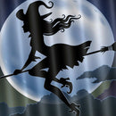Halloween Witch Shower Curtain Bathroom Waterproof Shower Curtain Printing