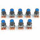 9 PCS(1pcx9 Value) Linear Potentiometer 15mm Shaft With Nuts And Potentiome