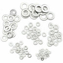 105pcs Stainless Steel Washers Metric Flat Washer Screws Kit M3 M4 M5 M6 M8 M10