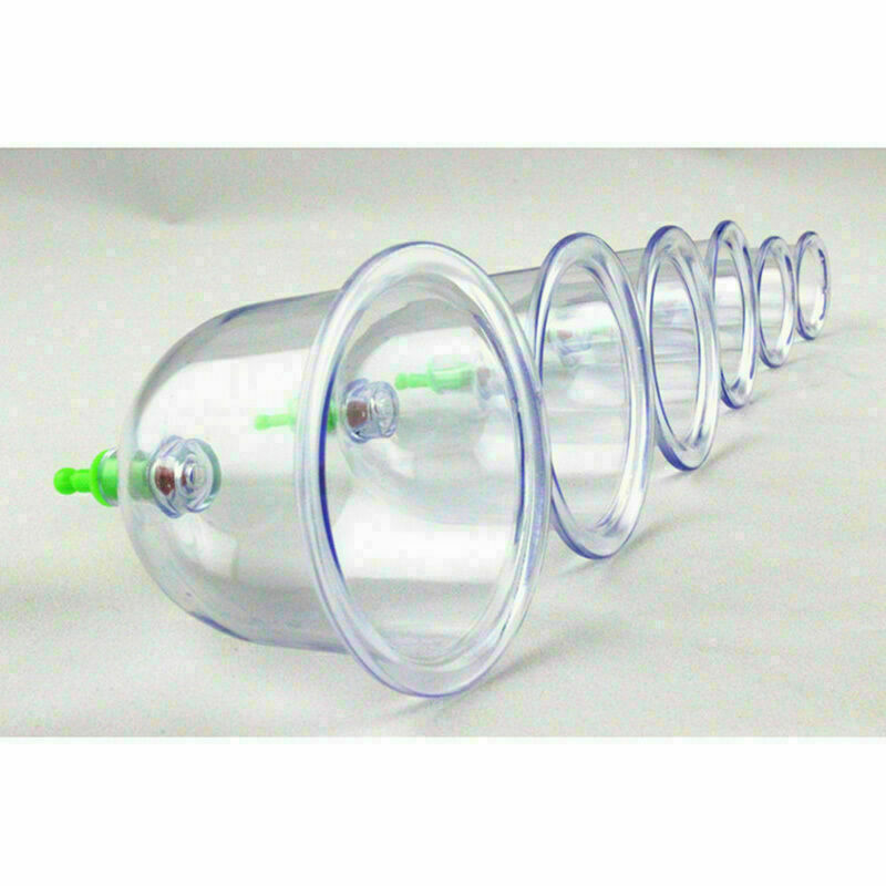 6Pcs Silicone Massage Vacuum Body Facial Cups Set Anti Cupping Cellulite ! U8M3