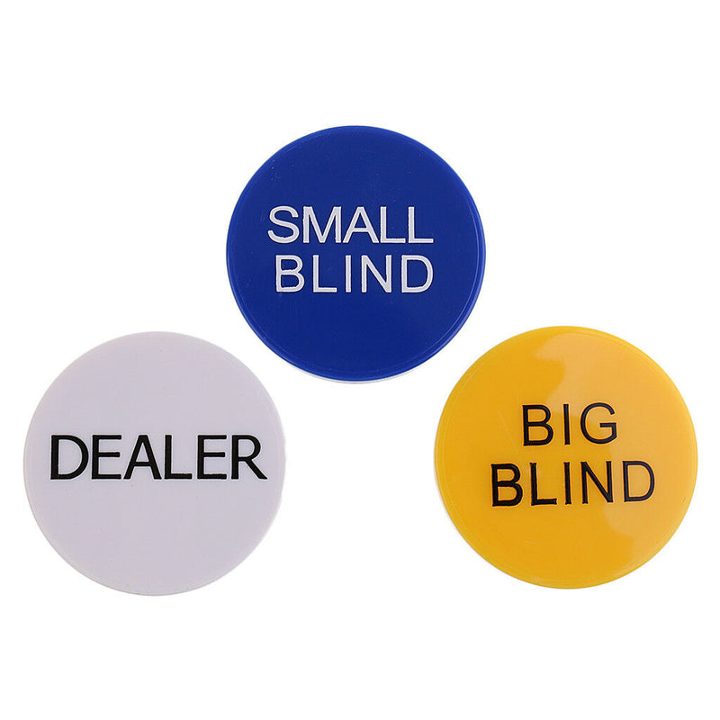 Small Blind+Big Blind+Dealer Button Set for Party Game Casino Blackjack Accs
