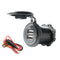 Car Motorcycle 3.1A Dual USB Charger Socket with Touch Switch+Power Cord