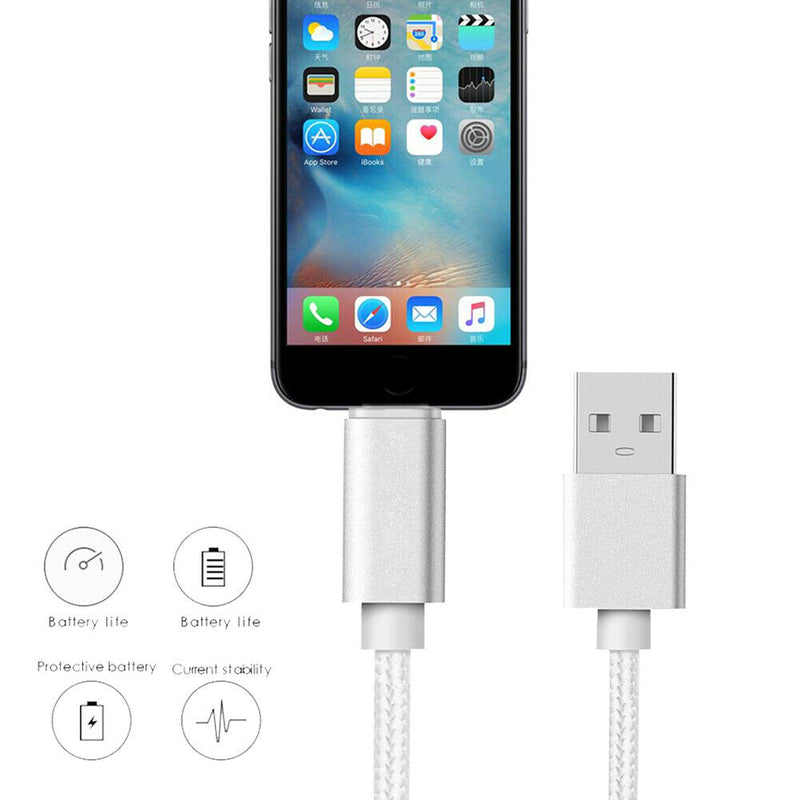 2pcs 6ft Micro USB Android Charger Cable Fast Charging Data Cord for Phone