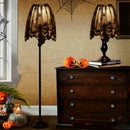 Halloween Lace Bat Spiderweb Lamp Shade Topper Curtains Swag Haunted House SWD
