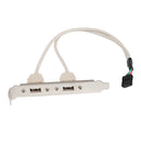 2Port USB2.0 Mainboard Rear Panel Expansion Bracket Host Adapter Cord 30cm