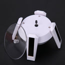 Solar Powered 360 Degree Jewelry Rotating Display Stand Turn Table LED Ligh