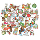 52Pcs Christmas Graffiti Stickers Notebook Travel Box Car Waterproof PVC  ME