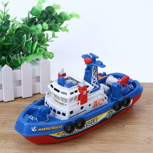 Kids Electric Ship Fire Boat Water Spray Music Sound Light Educational Toys #gib