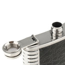 8oz Stainless Steel Leather Liquor Vodka Alcohol
