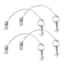 4pcs Anti-Lost Quick Release Pin & Lanyard for Boat Deck Hinge/Jaw Slide Clamp