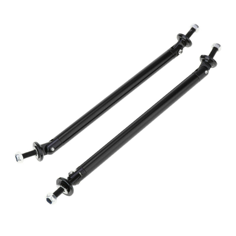 2pcs Universal Front Bumper Lip Splitter Strut Rod Support Adjuste 150mm Black