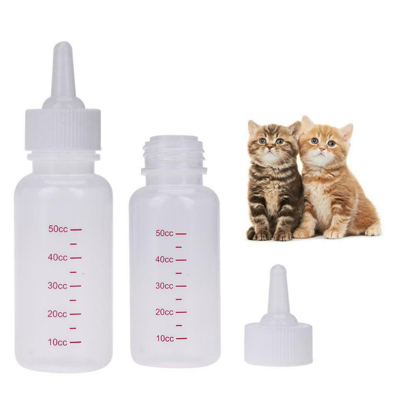50ml Puppy Kitten Feeding Bottle Pet Dog Cat Transparent Silicone Feeder Tool