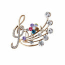 New Arrival Music Brooch Elegant Style with Rhinestones Treble Clef Pin Bro
